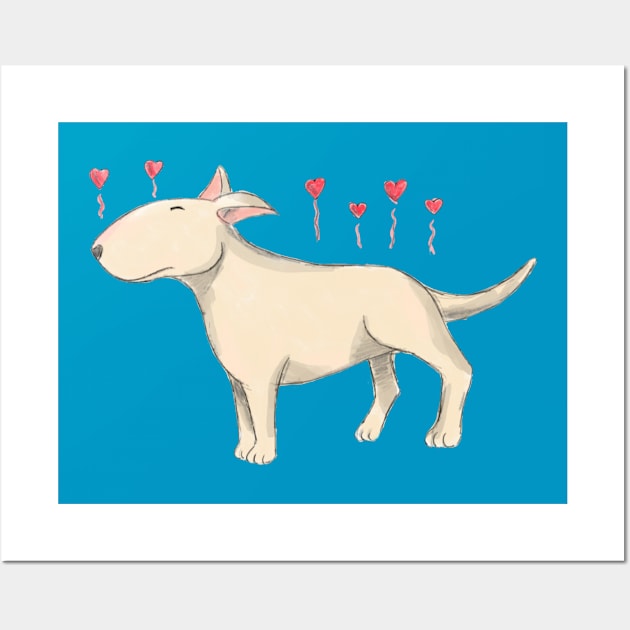 Bull terriers - overflowing with love Wall Art by guest8bemdeanipfeerjd4sns